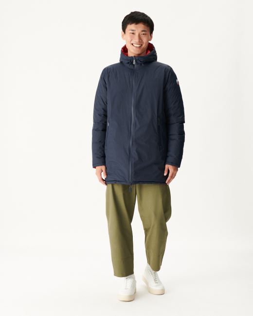 Jott Navy Blue/Red Reversible Light Puffer Jacket Amsterdam