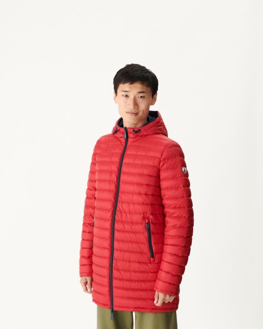 Jott Navy Blue/Red Reversible Light Puffer Jacket Amsterdam