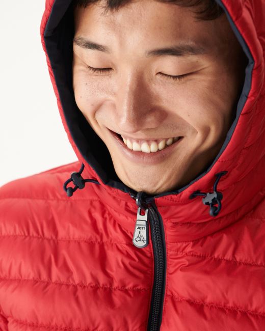 Jott Navy Blue/Red Reversible Light Puffer Jacket Amsterdam