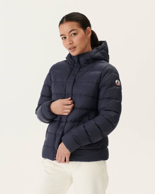 Jott Navy Jane Straight Hooded Puffer Jacket