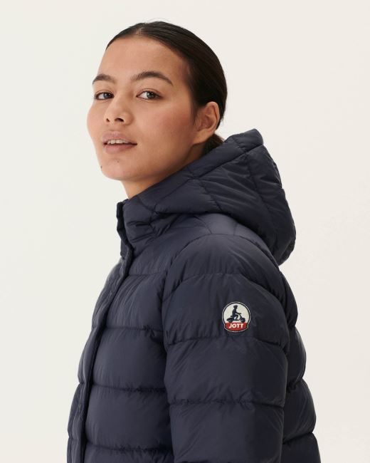 Jott Navy Jane Straight Hooded Puffer Jacket