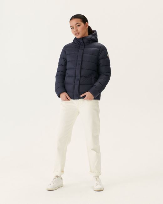 Jott Navy Jane Straight Hooded Puffer Jacket