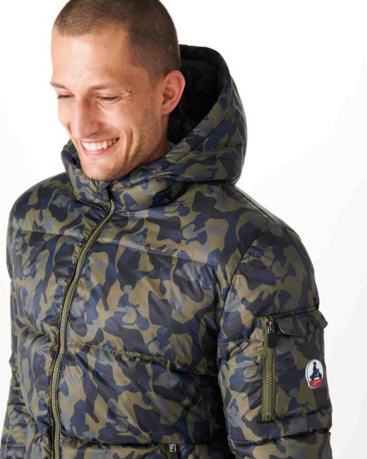 Jott Print Militaire Extreme Cold Hooded Down Jacket Java