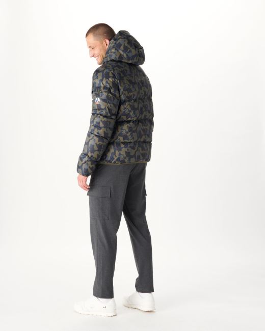 Jott Print Militaire Extreme Cold Hooded Down Jacket Java