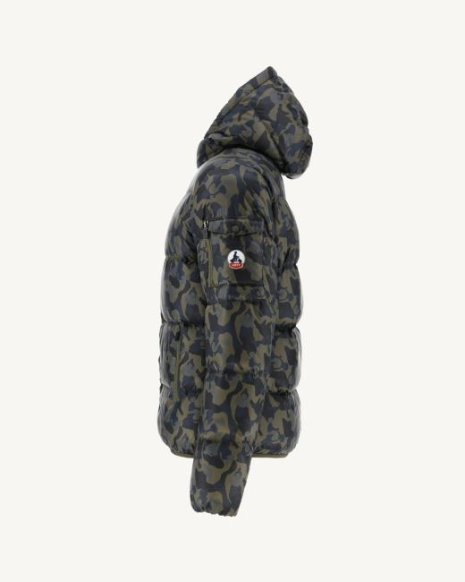 Jott Print Militaire Extreme Cold Hooded Down Jacket Java