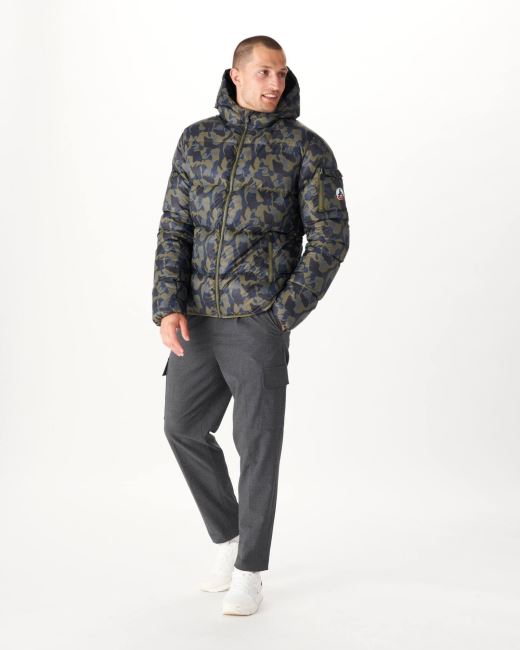 Jott Print Militaire Extreme Cold Hooded Down Jacket Java