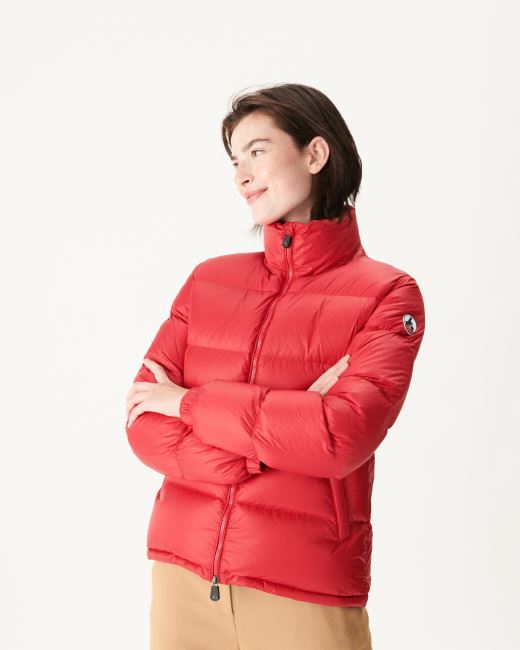 Jott Quilted Down Jacket Red Cardiff