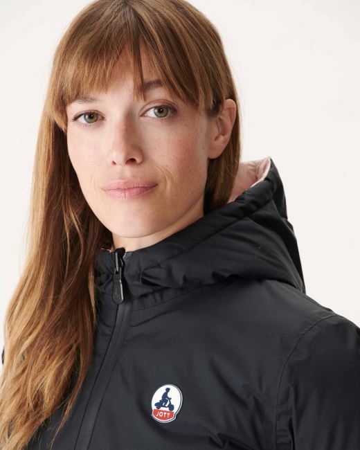 Jott Reversible Down Jacket Black/Light Pink Vienne