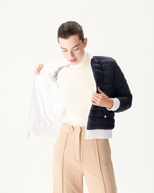 Jott Reversible Down Jacket Blanc/Marine Hanoi