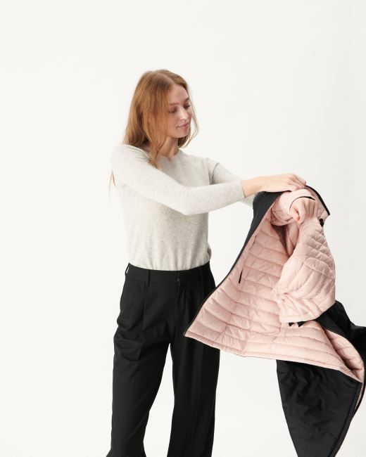 Jott Reversible Light Down Jacket Black/Light Pink Moscou