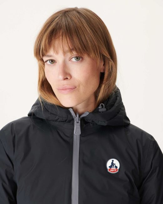 Jott Reversible Light Down Jacket Noir Moscou
