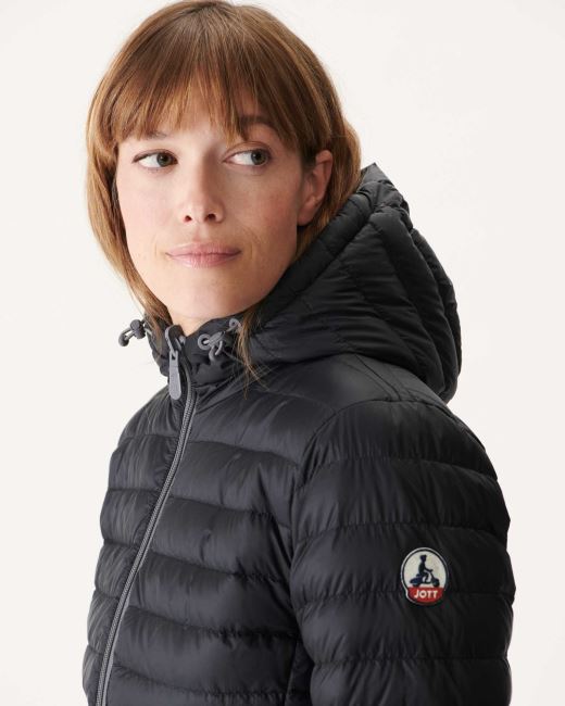 Jott Reversible Light Down Jacket Noir Moscou