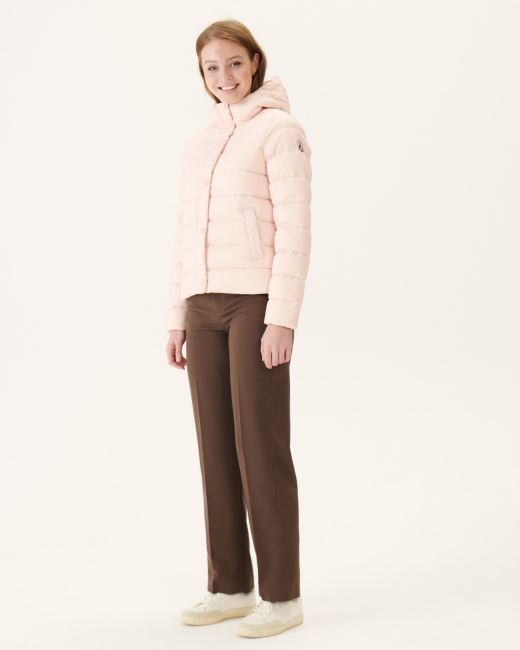 Jott Soft Pink Jane Straight Hooded Puffer Jacket
