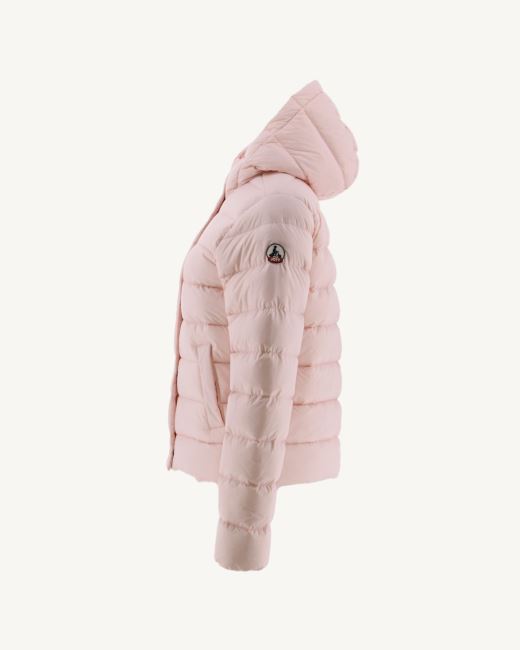Jott Soft Pink Jane Straight Hooded Puffer Jacket