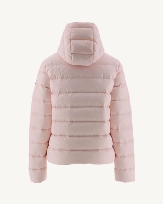 Jott Soft Pink Jane Straight Hooded Puffer Jacket