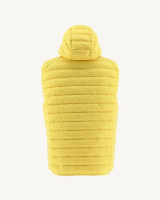 Jott Soft Yellow Hooded Sleeveless Down Jacket Pat