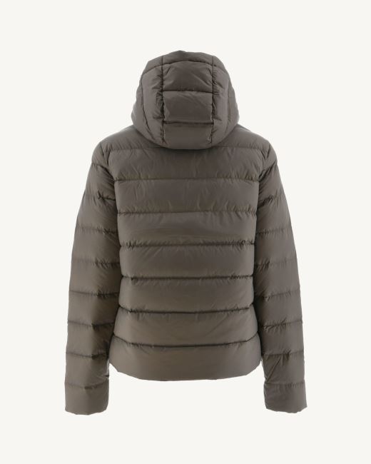 Jott Taupe Jane Straight Hooded Puffer Jacket