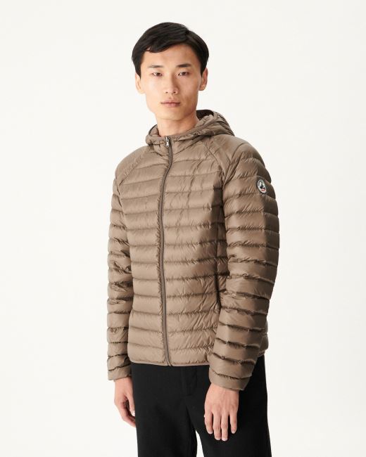 Jott Taupe Lightweight Down Jacket Nico