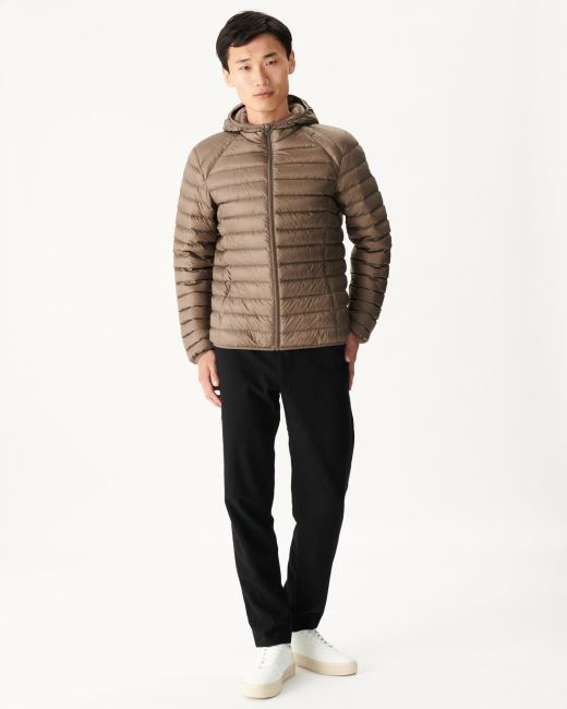 Jott Taupe Lightweight Down Jacket Nico