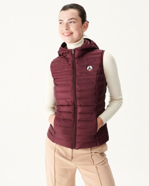 Light Sleeveless Down Jacket Aubergine Mali Jott