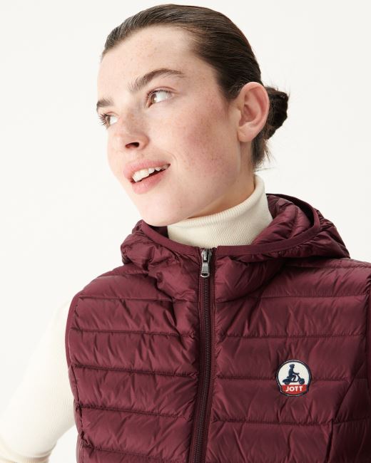 Light Sleeveless Down Jacket Aubergine Mali Jott