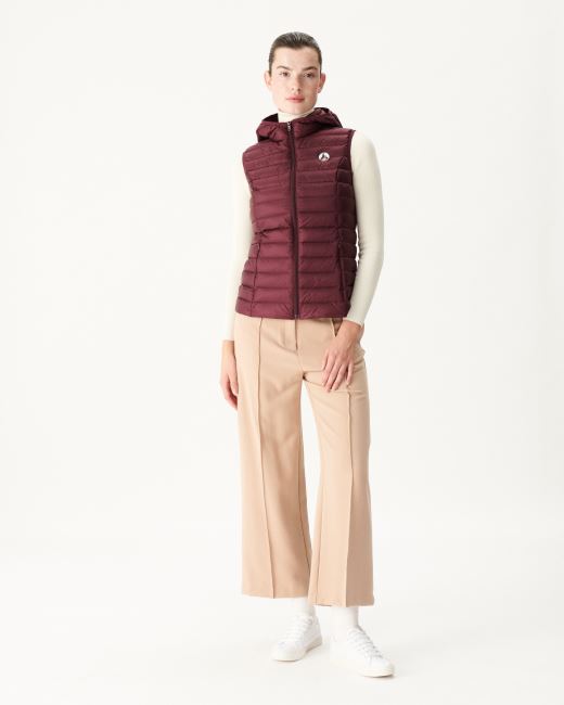 Light Sleeveless Down Jacket Aubergine Mali Jott