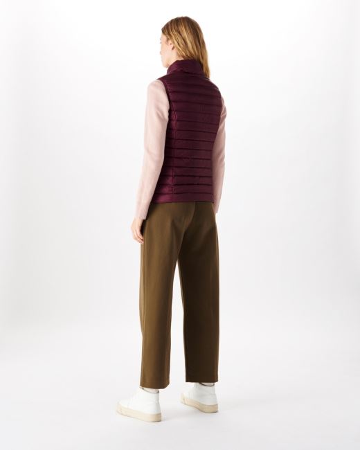 Light Sleeveless Down Jacket Aubergine Seda Jott
