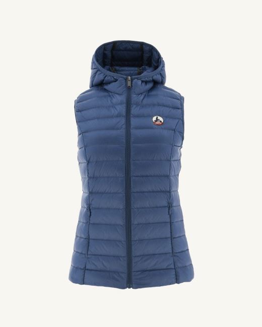 Light Sleeveless Down Jacket Blue Jeans Mali Jott