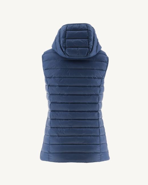 Light Sleeveless Down Jacket Blue Jeans Mali Jott