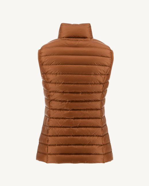 Light Sleeveless Down Jacket Caramel Seda Jott