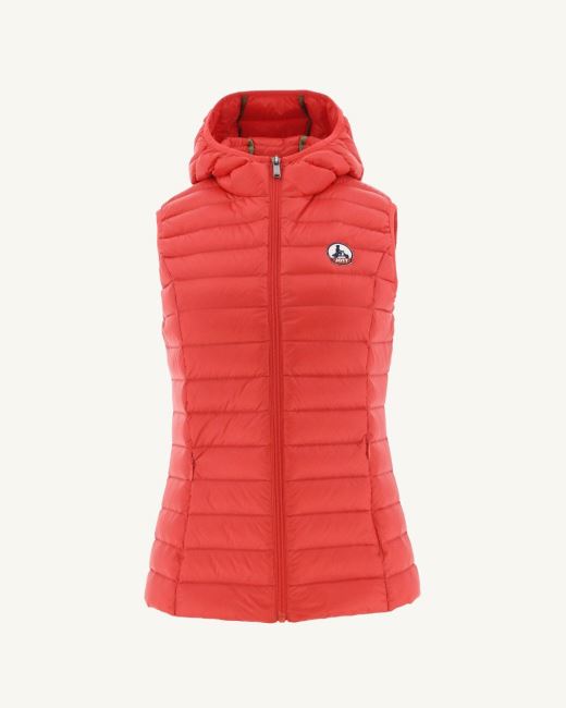Light Sleeveless Down Jacket Fire Red Mali Jott
