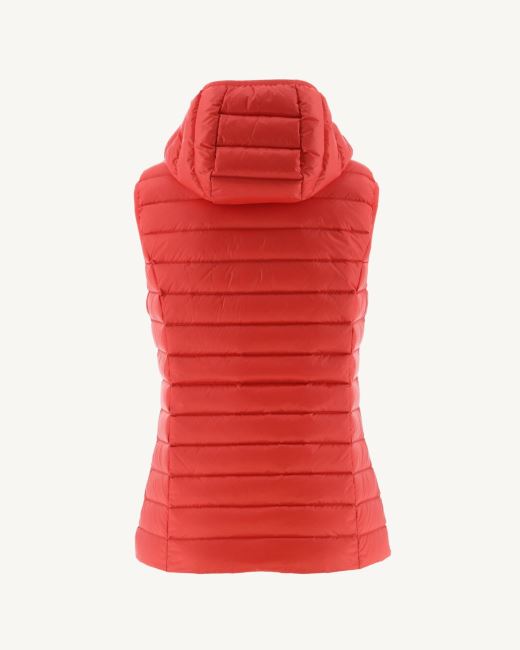Light Sleeveless Down Jacket Fire Red Mali Jott