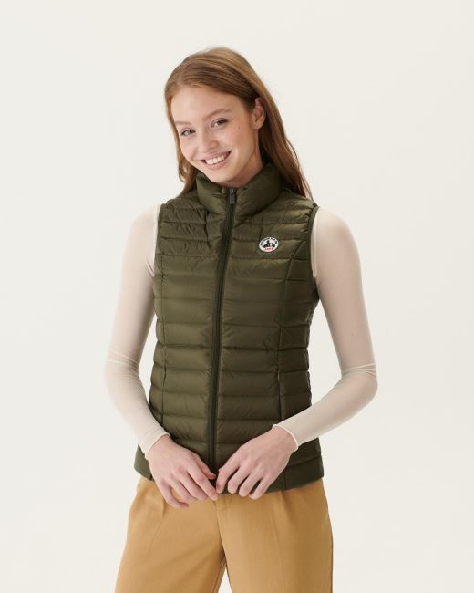Light Sleeveless Down Jacket Jott Army Seda