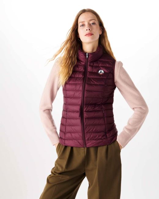 Light Sleeveless Down Jacket Jott Aubergine Seda