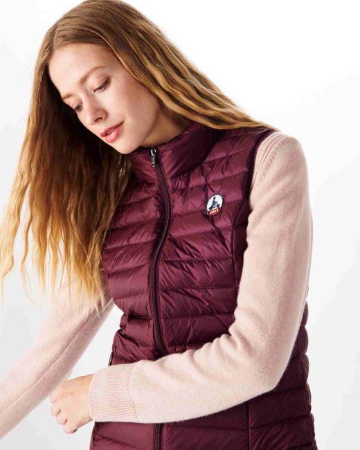Light Sleeveless Down Jacket Jott Aubergine Seda