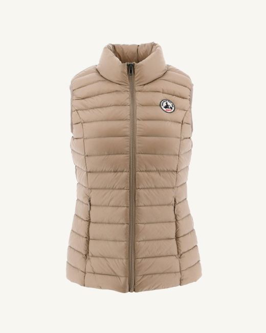 Light Sleeveless Down Jacket Jott Beige Seda