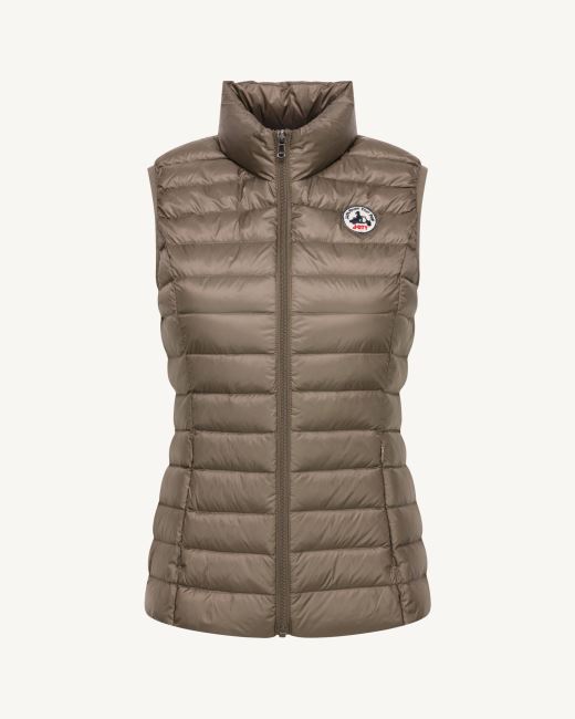 Light Sleeveless Down Jacket Jott Taupe Seda