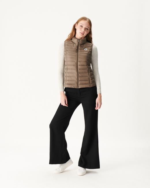Light Sleeveless Down Jacket Jott Taupe Seda
