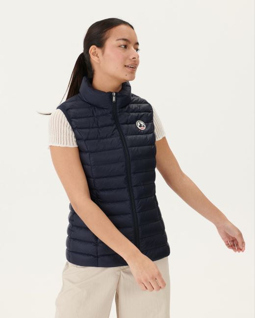 Light Sleeveless Down Jacket Navy Seda Jott