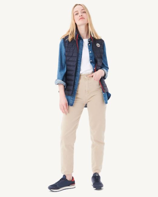 Light Sleeveless Down Jacket Navy Seda Jott