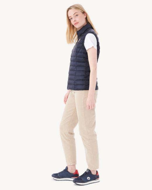 Light Sleeveless Down Jacket Navy Seda Jott
