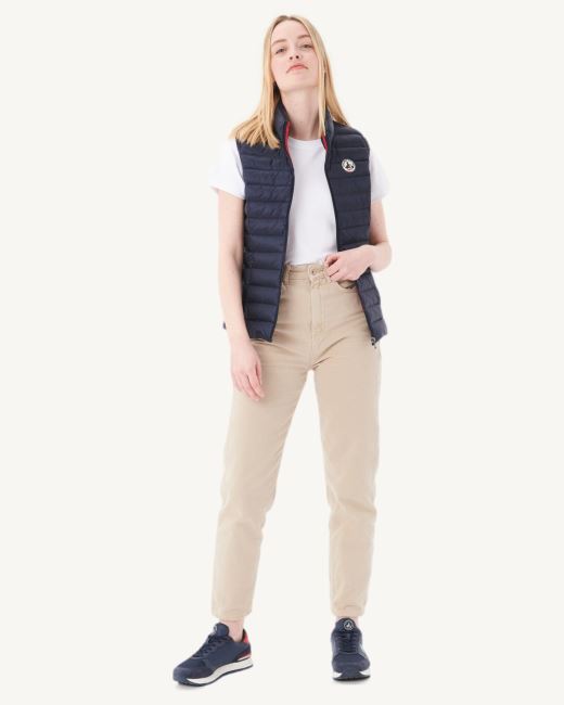 Light Sleeveless Down Jacket Navy Seda Jott