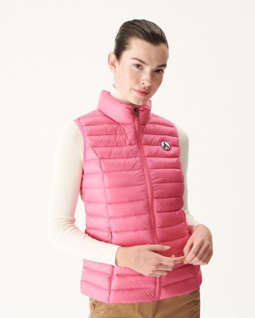 Light Sleeveless Down Jacket Pink Seda Jott
