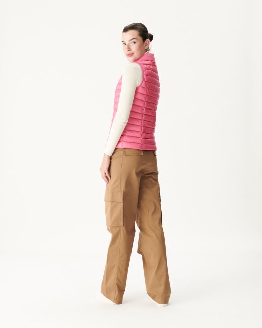 Light Sleeveless Down Jacket Pink Seda Jott