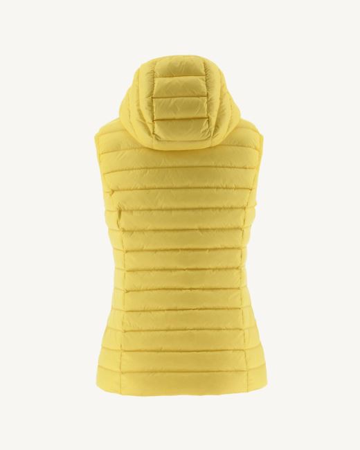 Light Sleeveless Down Jacket Soft Yellow Mali Jott