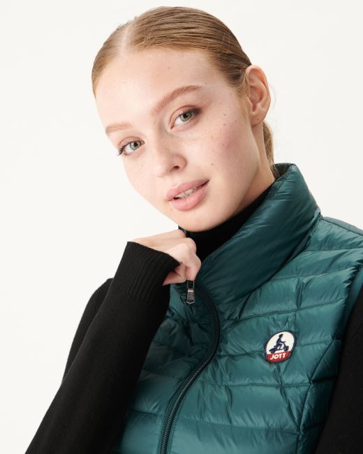 Light Sleeveless Down Jacket Vert Fonce Seda Jott