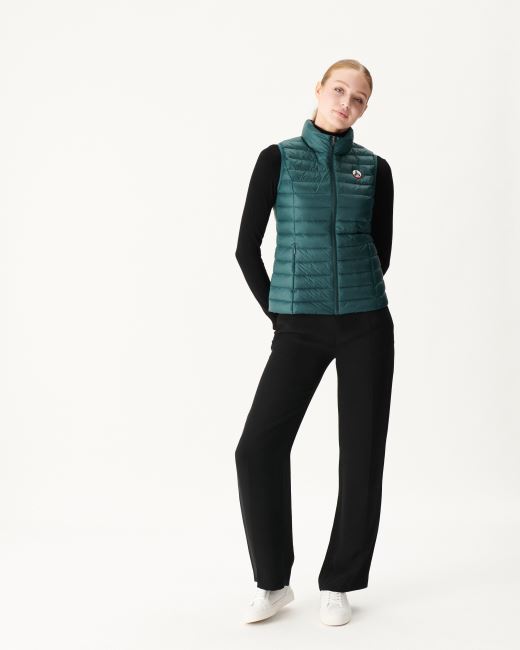 Light Sleeveless Down Jacket Vert Fonce Seda Jott