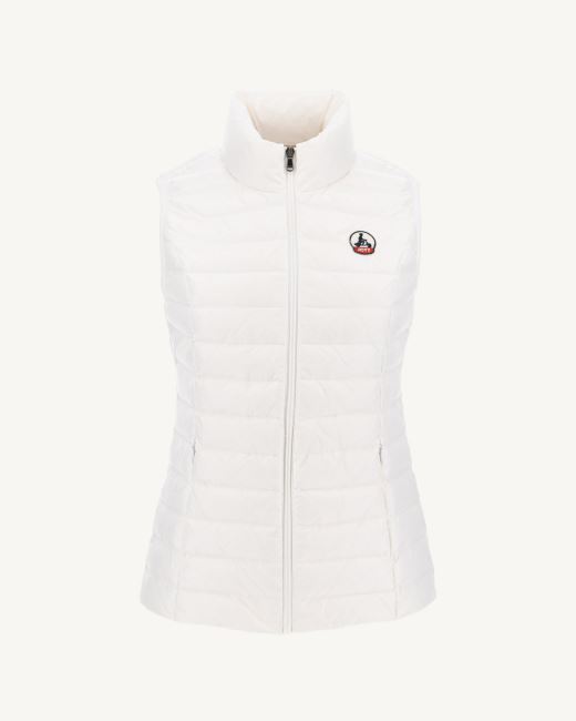 Light Sleeveless Down Jacket White Seda Jott