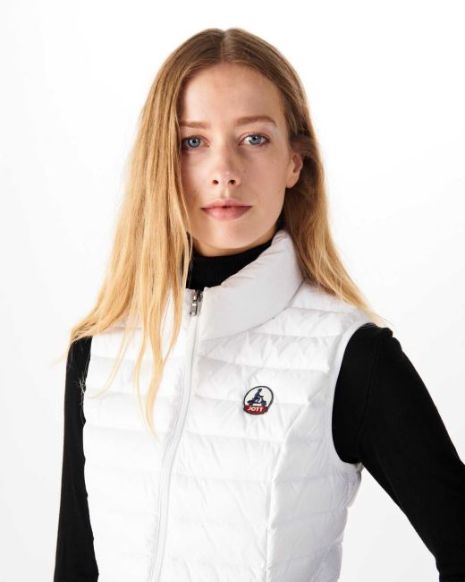Light Sleeveless Down Jacket White Seda Jott