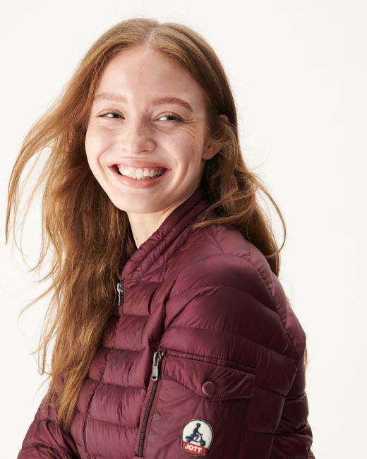 Lightweight Down Jacket Aubergine Emmy Jott